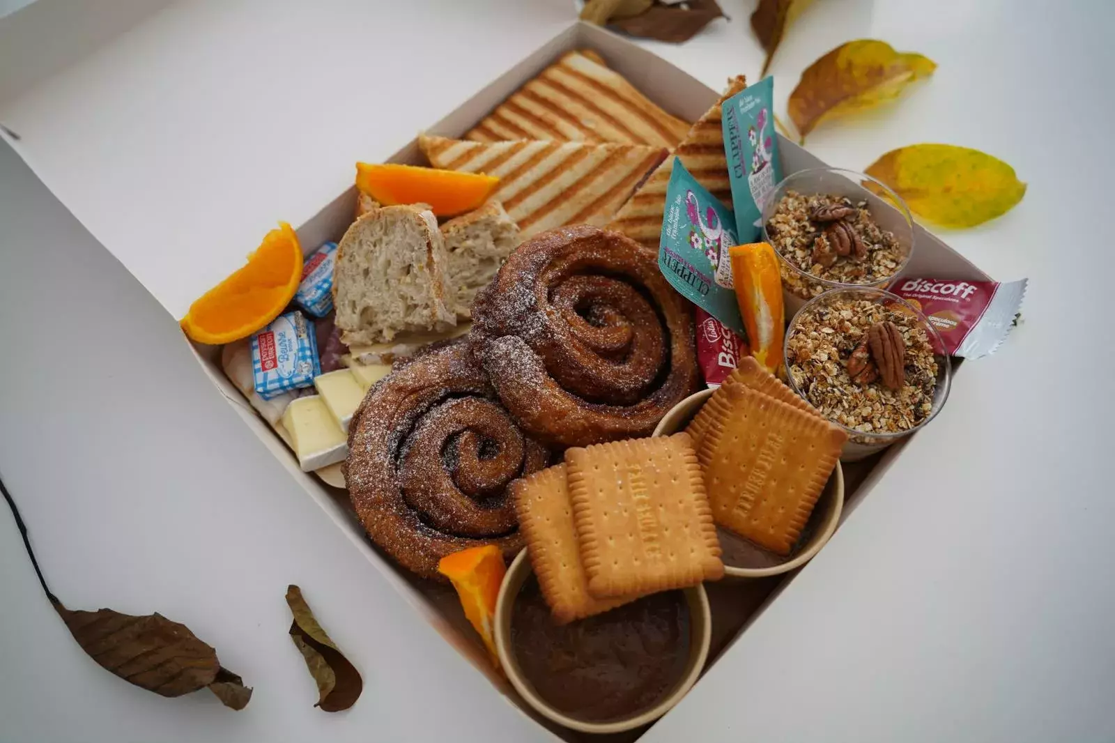 Brunch CocoonBox - Livraison de brunchs à Clermont-Ferrand et agglomération | Contenu de la Box « Douceurs d&rsquo;Automne » Duo à 47 €