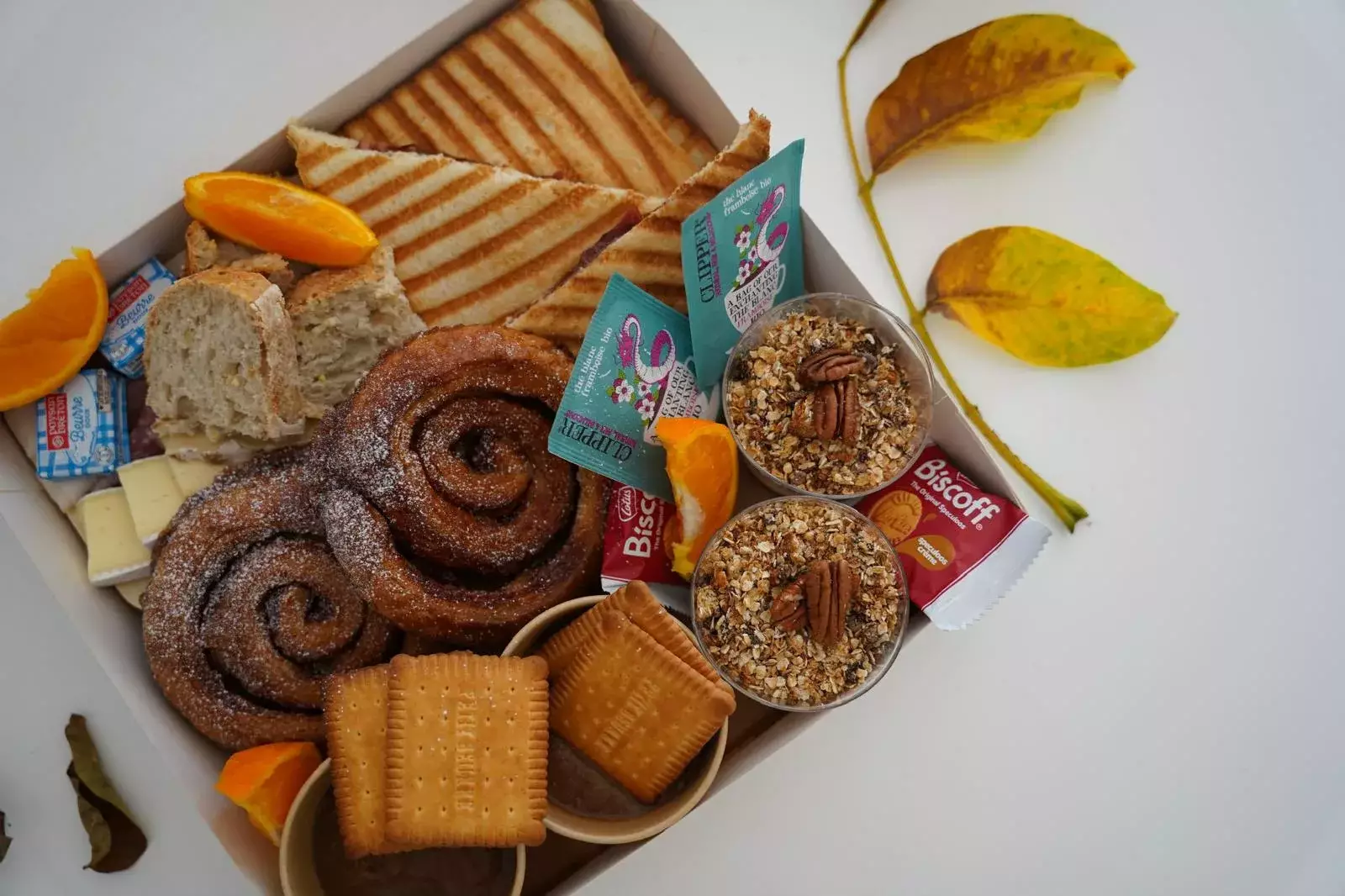 Brunch CocoonBox - Livraison de brunchs à Clermont-Ferrand et agglomération | Contenu de la Box « Douceurs d&rsquo;Automne » Duo à 47 €